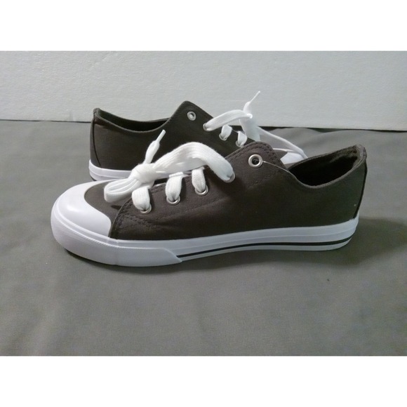 WONDER NATION BOYS size 5 DARK GRAY MEMORY FOAM LACE UP SHOES LOW TOP NWOT - Picture 9 of 16